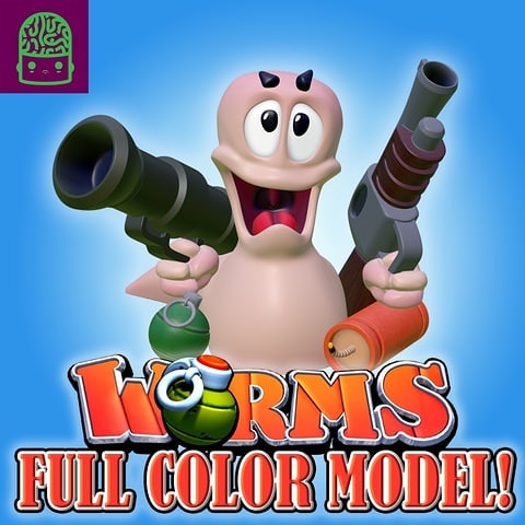 WORMS Classic Game – Full Color Model